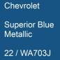 Preview: Chevrolet, Superior Blue Metallic, 22 / WA703J.
